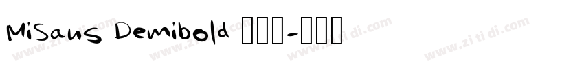 MiSans Demibold 半粗体字体转换